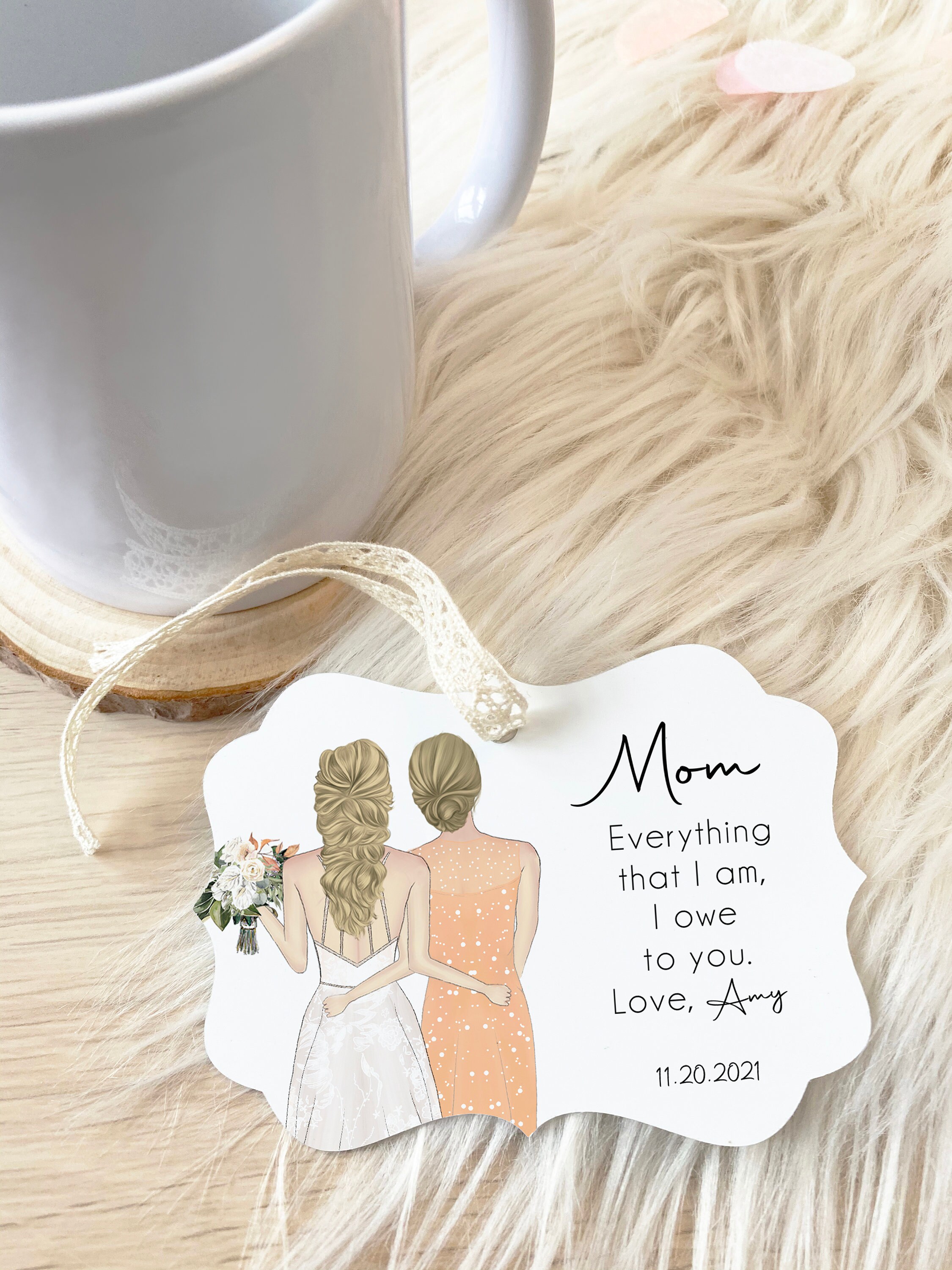 Mother of the Bride Gift, Ornament, Wedding Gift, Personalized Orname…