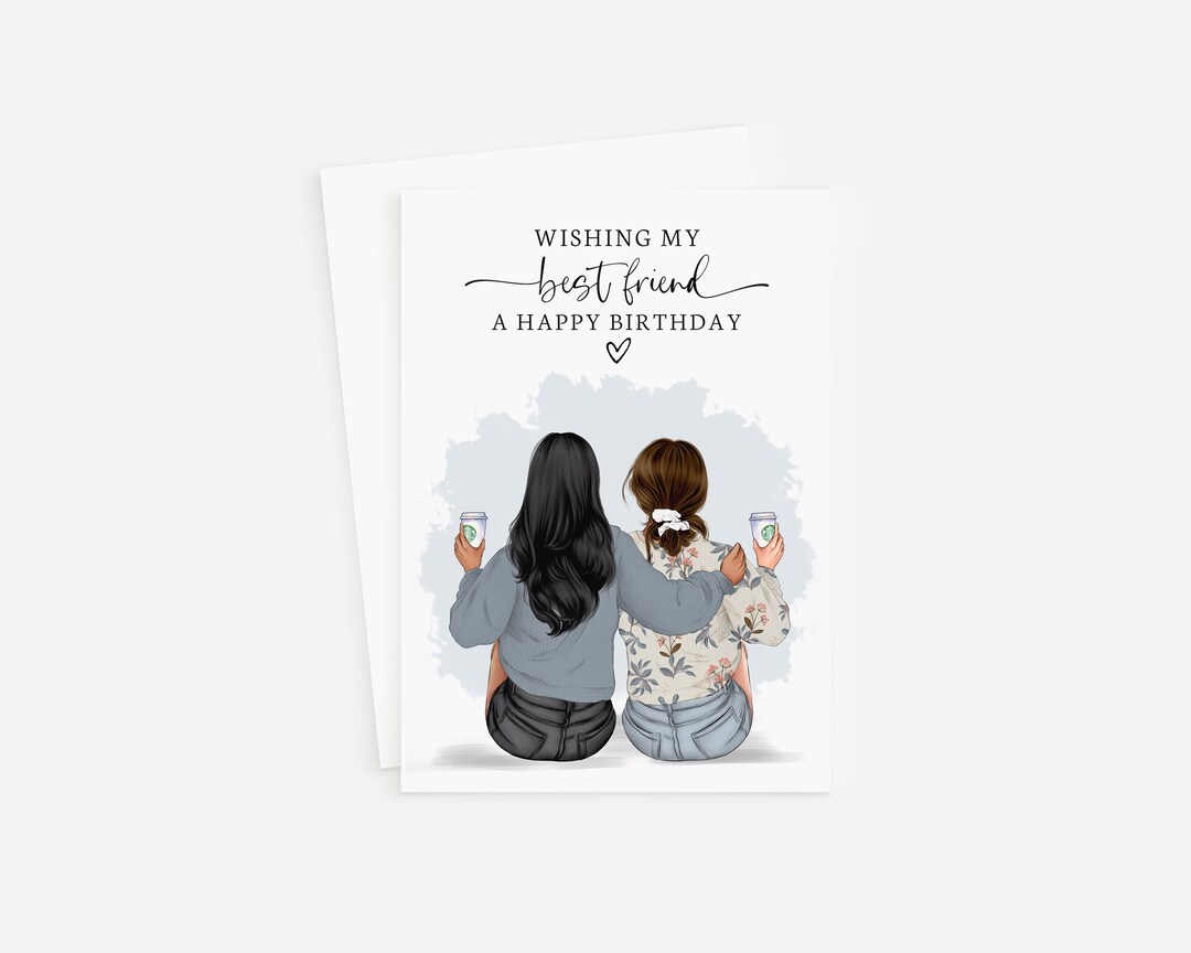 Happy Birthday to My Best Friend Birthday Card From Bestie - Etsy