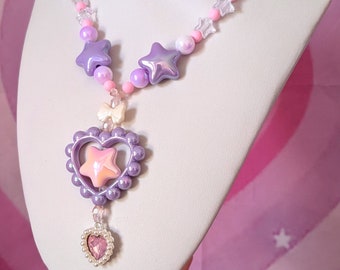 Kawaii jfashion necklace "Stars and Gems"
