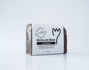 100% Greek Organic Olive Oil Soap - Cinnamon Soap - Natural Soap - Handmade Cold Process Soap