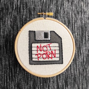 Floppy Disk - Embroidery Hoop Art