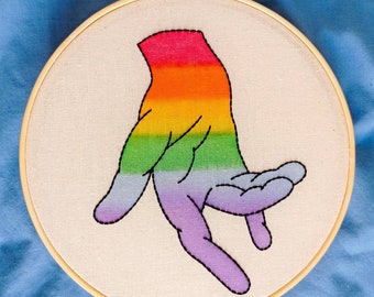 Magic Hand - Embroidery Hoop Art