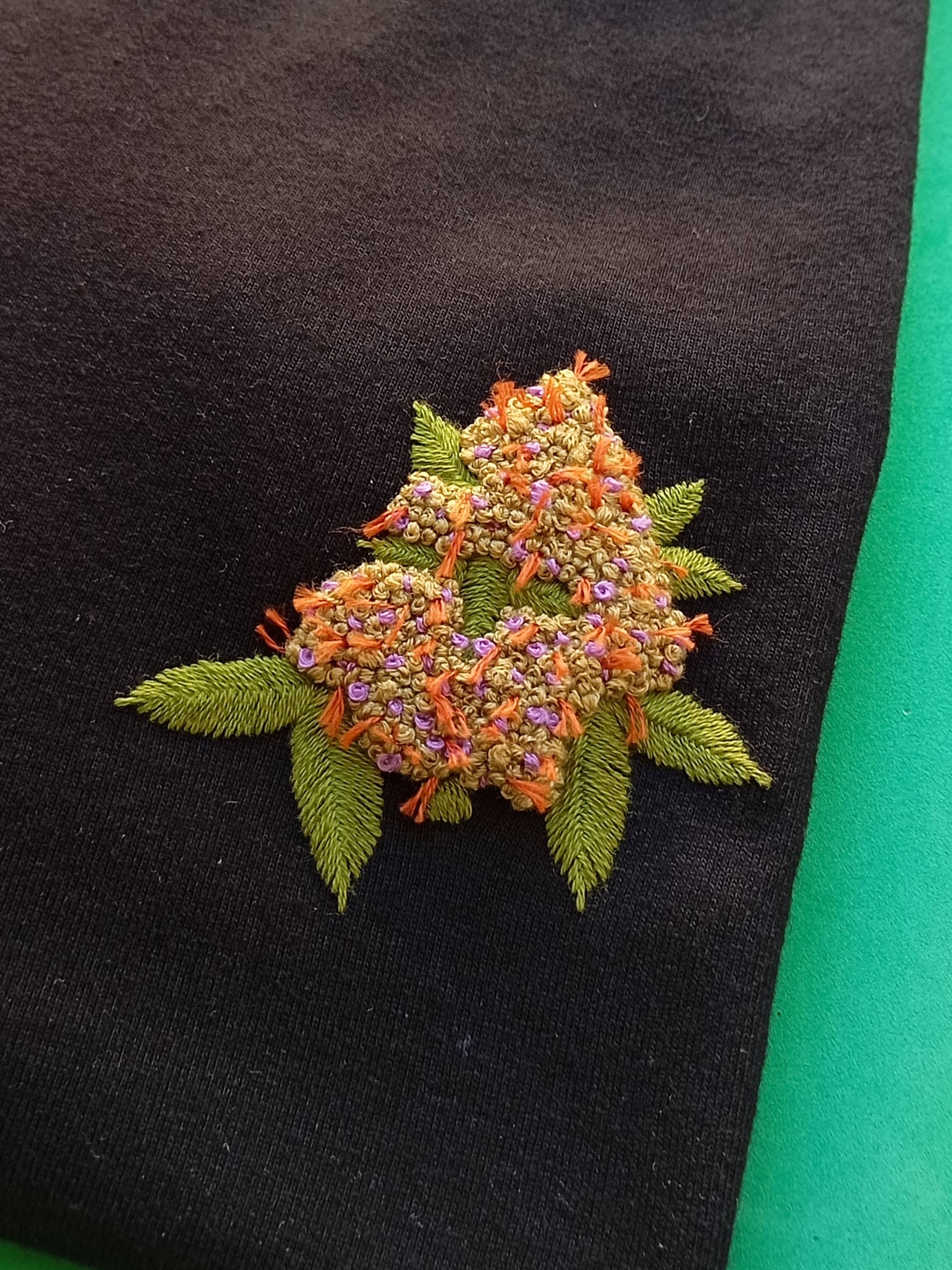 Flower Bud - Hand Embroidered T-shirt - Etsy