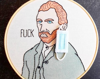 Van Gogh Embroidery Hoop Art