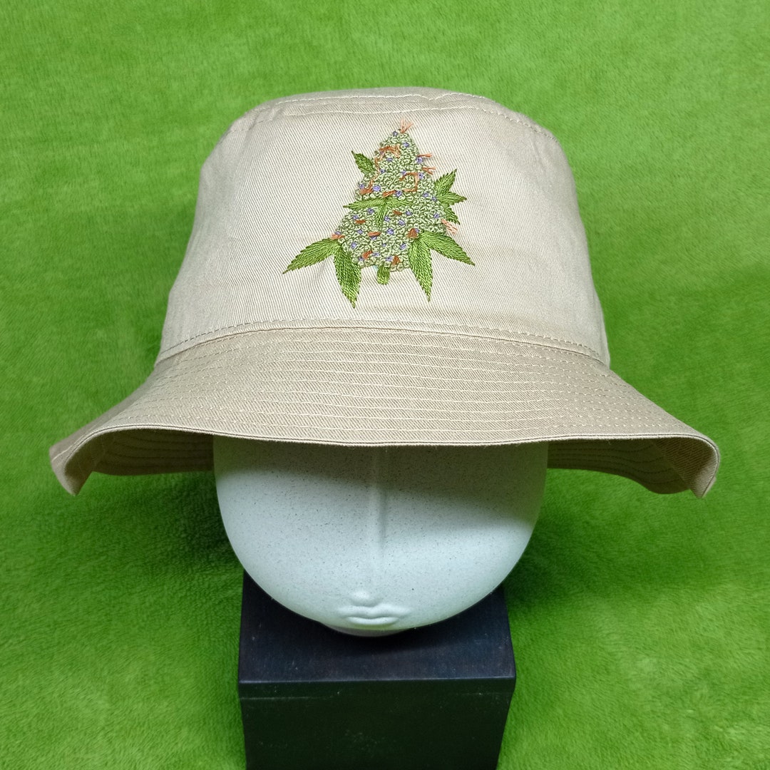 Hand-embroidered Bucket Hat - Flower - Festival Hat - Rave - Hippie ...