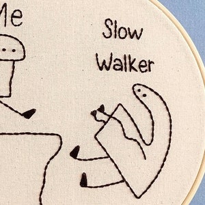 Slow Walker Meme Art du cerceau de broderie image 2