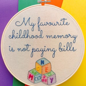 Childhood Memory - Embroidery Hoop Art