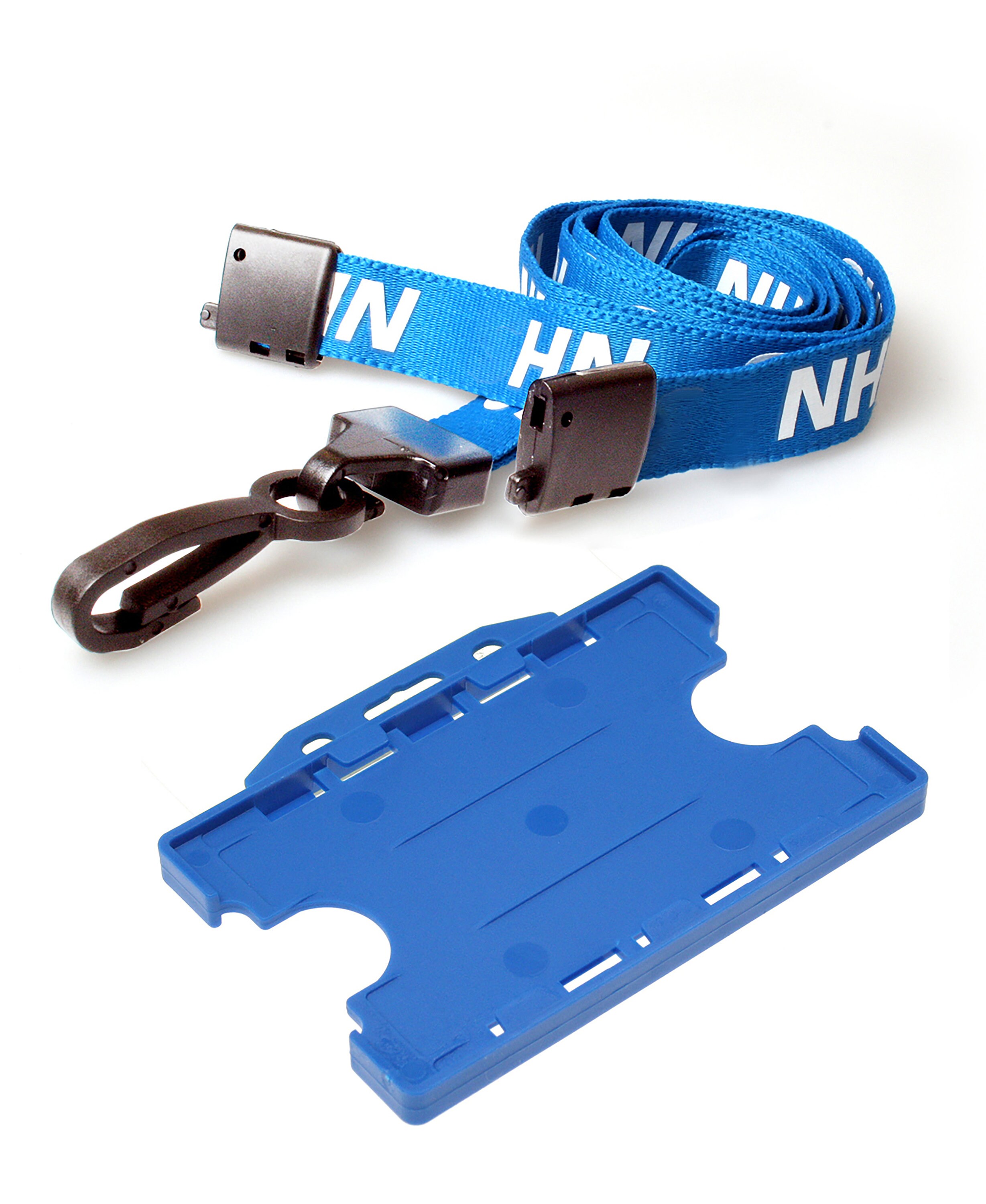 NHS Single Breakaway Lanyard with Blue Double Sided Holder NHS Lanyar…