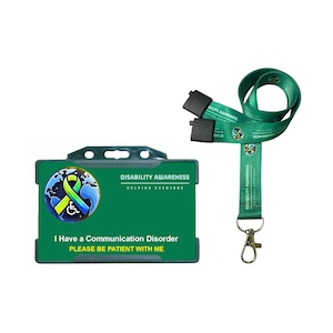 Communications Disorder Hidden Disability Cards Lanyard & Badge World Symbol Uniting The World Together on Hidden Disabilities