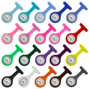 El reloj de pulsera de silicona para enfermera, hospital, médico de cabecera, médico, veterinario, se puede personalizar en la parte posterior con una cúpula de silicona. imagen 1