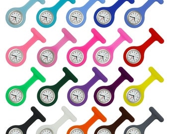 El reloj de pulsera de silicona para enfermera, hospital, médico de cabecera, médico, veterinario, se puede personalizar en la parte posterior con una cúpula de silicona.