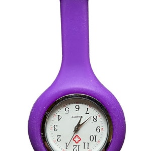 El reloj de pulsera de silicona para enfermera, hospital, médico de cabecera, médico, veterinario, se puede personalizar en la parte posterior con una cúpula de silicona. imagen 3