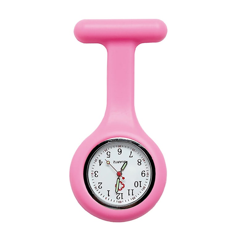 El reloj de pulsera de silicona para enfermera, hospital, médico de cabecera, médico, veterinario, se puede personalizar en la parte posterior con una cúpula de silicona. imagen 2