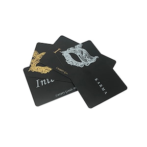 Met folie bedrukte plastic kaarten Goud of zilver op zwart mat Creditcards en lidmaatschapskaarten