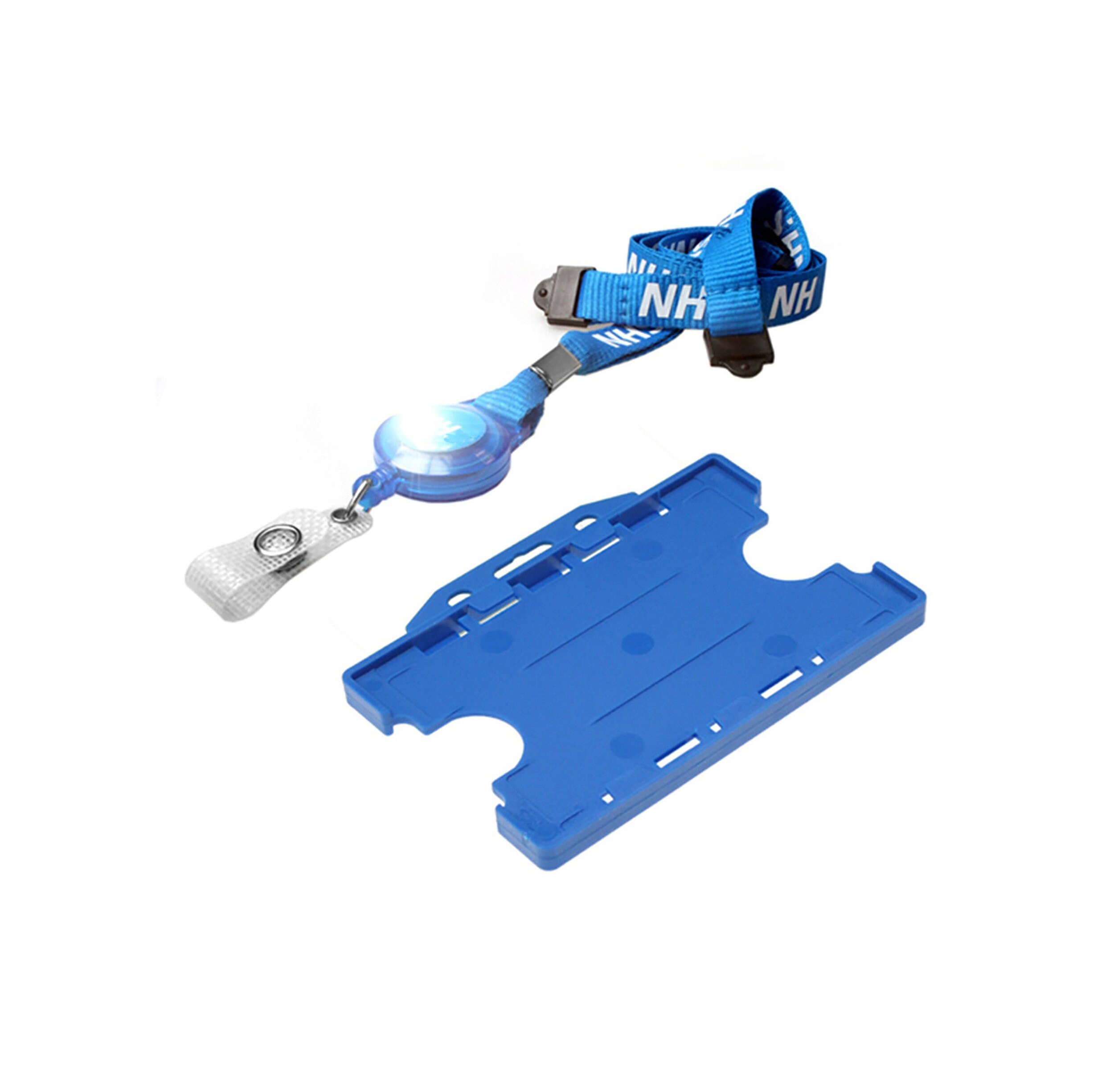 NHS Retractable Breakaway Lanyard with Blue Double Sided Holder NHS L…