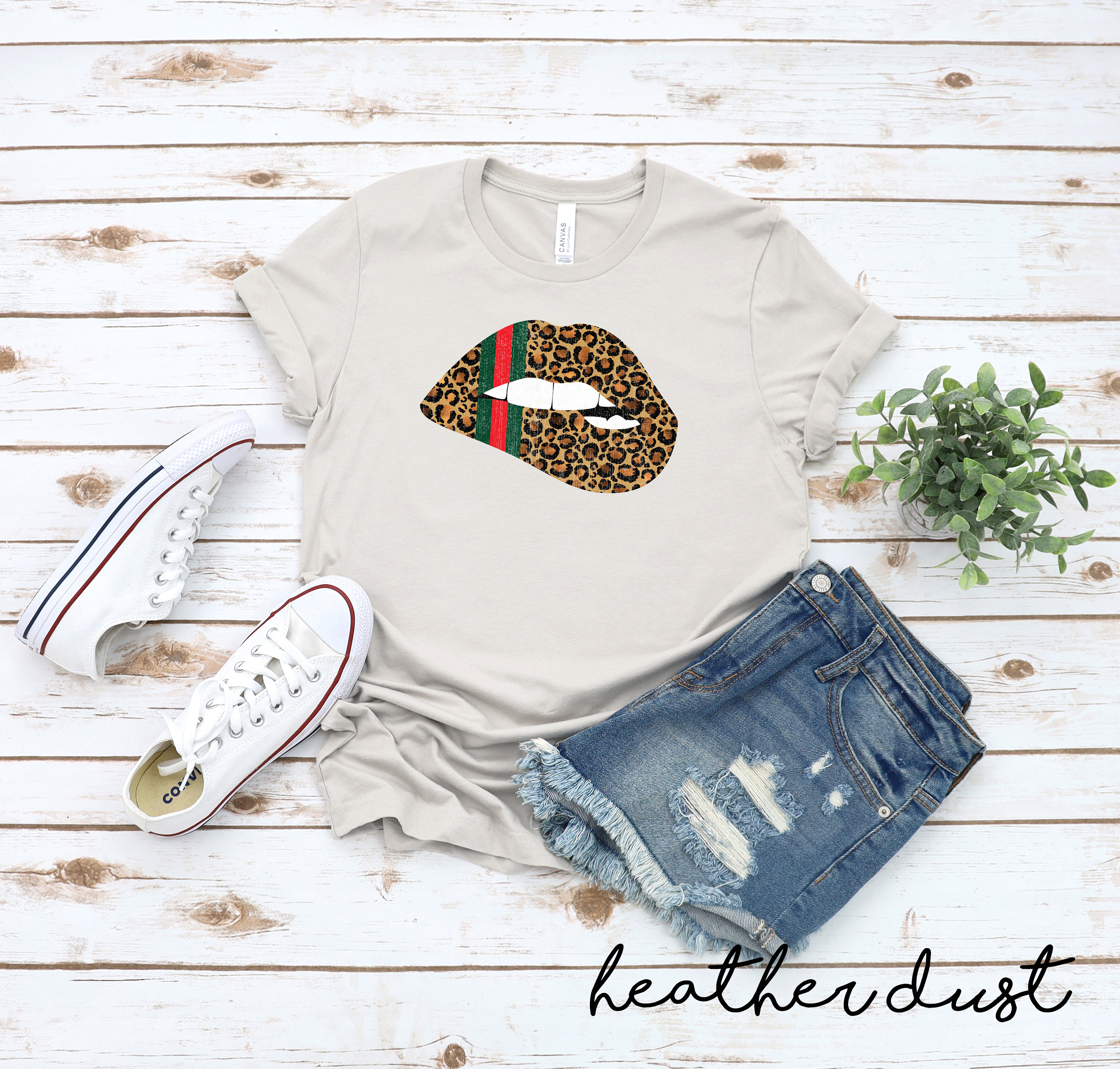 MakingShirtHappen Leopard Print Biting Lips T Shirt | Fashion Lover Gift