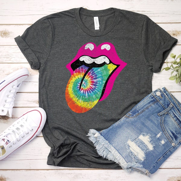 Tie Dye Tongue T Shirt | Music Lover Gift