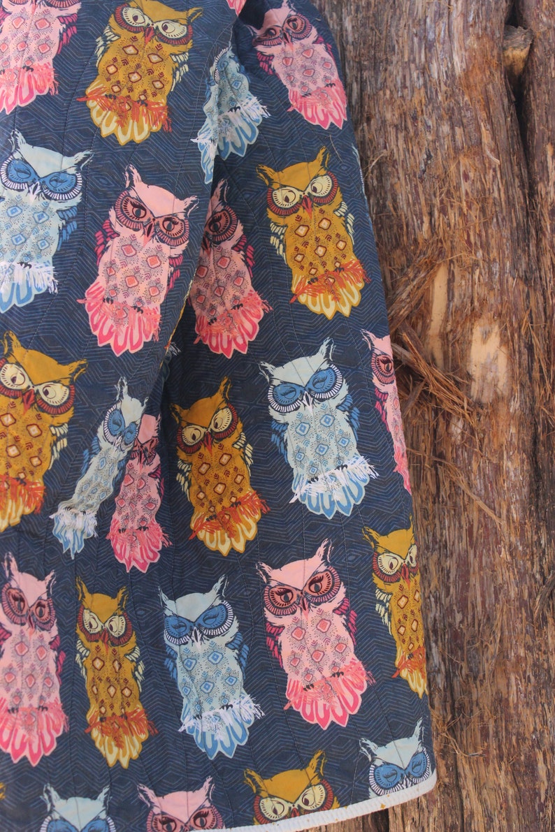 woodland crib quilt woodland nursery decor owl baby quilt modern owl decor gender neutral baby bedding handmade baby quilt