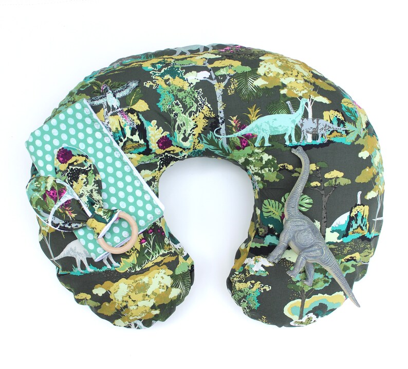Dinosaur nursing pillow cover dinosaur boppy cover modern Etsy