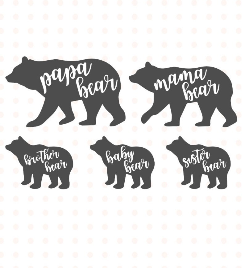 Download Bear Silhouette Mama Bear Svg Baby Bear Cut File Silhouette Digital Clip Art Set Png Papa Bear Vector File Eps Scrapbooking Cut File Clip Art Art Collectibles Safarni Org