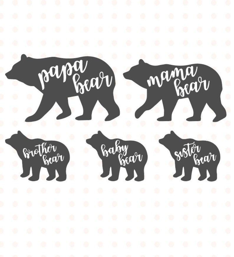 Bear Silhouette Mama Bear Svg Baby Bear Cut File Silhouette Digital Clip Art Set Png Papa Bear Vector File Eps Scrapbooking Cut File Clip Art Art Collectibles Safarni Org