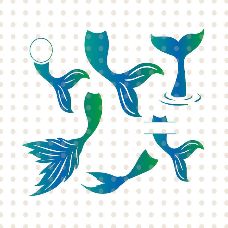 Download Clip Art Art Collectibles Whale Mermaid Monogram Frame Svg Mermaid Tail Svg Dxf Png Pdf Svg U2013 Cut Files Cricut Silhouette U2013 Eps Mermaid Svg Mermaid Tail Clipart