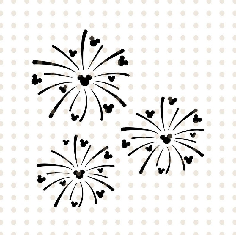 Download Art Collectibles Clip Art Disney Fireworks Png And Svg Downloads For Cricut And Silhouette Mickey Mouse Head Svg Fireworks