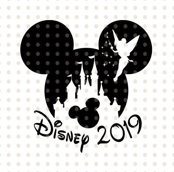 Download Disney castle Mickey mouse head silhouette Tinker bell ...