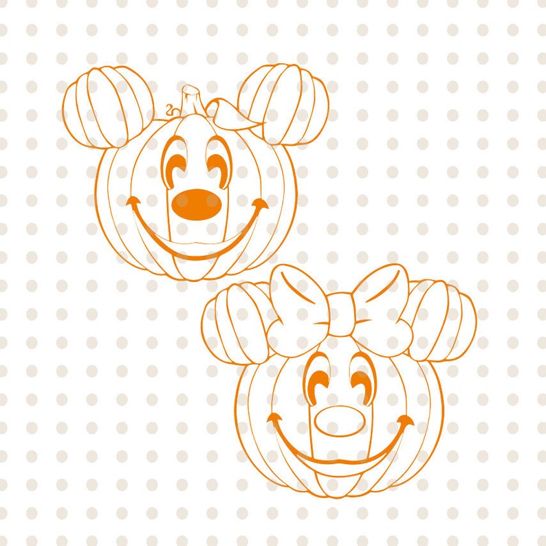 Download Mickey Mouse Minnie Mouse Bow Pumpkin Jack O Lantern Svg Disney Digital File Silhouette Head Eps Png Cricut Cutting Vinyl Halloween Cute Clip Art Art Collectibles