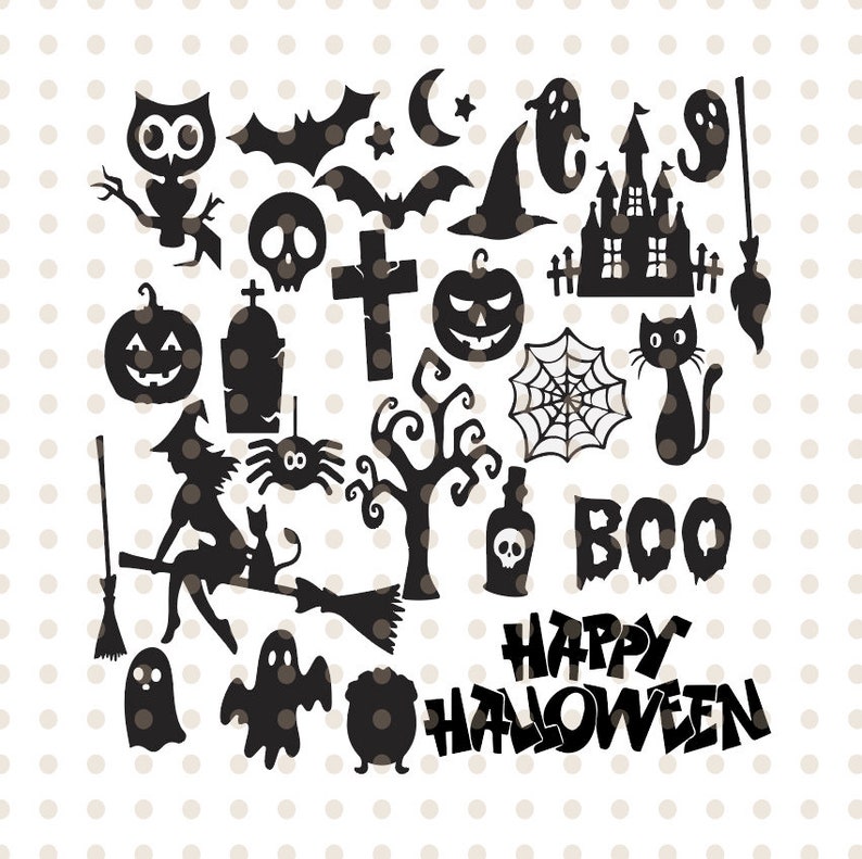 Clip Art Halloween Svg Halloween Witch Svg Halloween Ghost Svg Halloween Vector Halloween Silhouette Halloween Svg Files Halloween Svg Png Graphics Art Collectibles