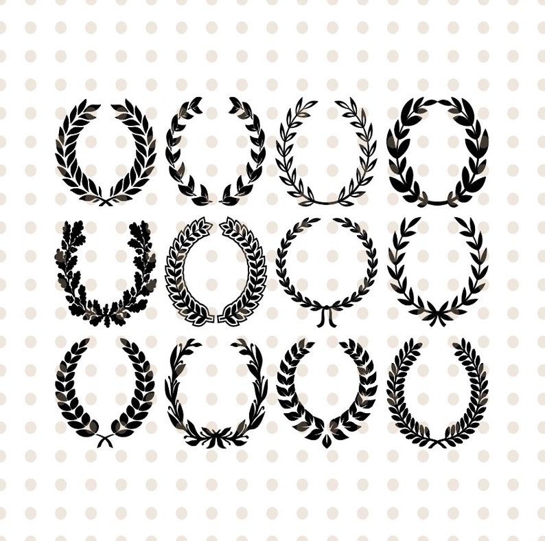 Download Vintage Laurel Wreath Svgblack And White Wreath Floral Ornaments Svg Clipart Wedding Wreathfloral Frame Svgtext Ornament Frame Cut Circut Clip Art Art Collectibles