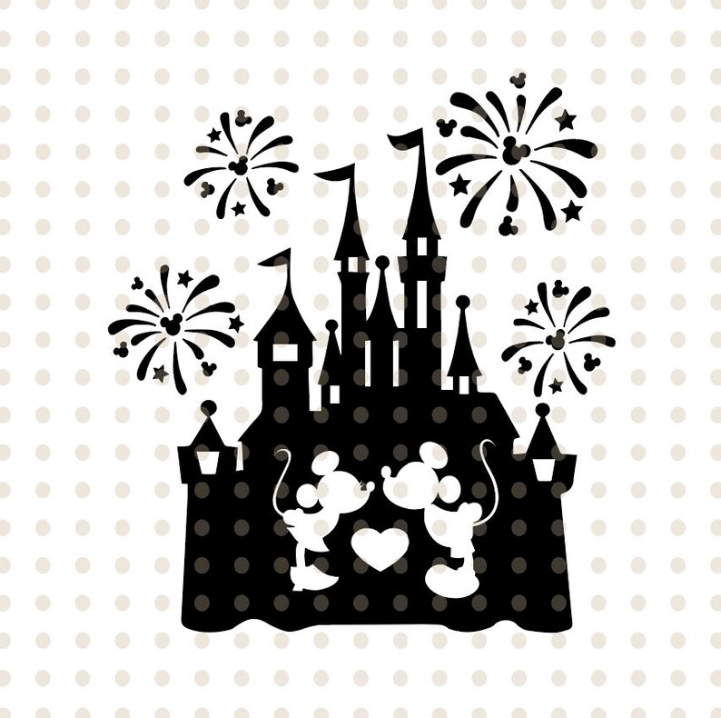 Download Disney Castle With Mickey And Minnie Mouse Disney Files For Cricut And Silhouette Disney Castle Svg Disney Castle Fireworks Svg Clip Art Art Collectibles