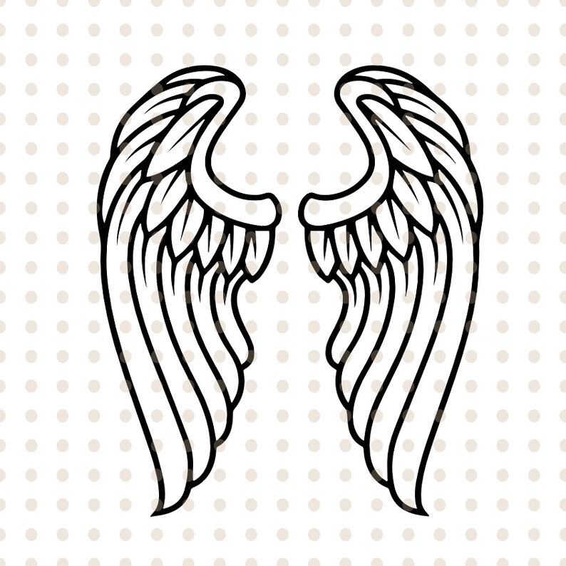 Download Clip Art Wing Svg Cut File Cricut Silhouette Files Angel Wings Png Clipart Svg Dxf Eps Png Wings Cut File Wings Svg Angel Svg Angel Wings Art Collectibles