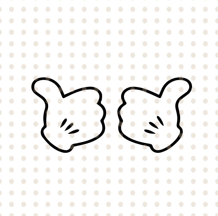 Mickey mouse hands svg mickey hands thumbs up svg mickey Etsy