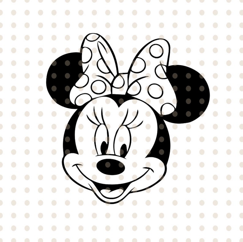 Download Minnie Mouse SVG Instant Download Minnie Mouse Head Vector ...