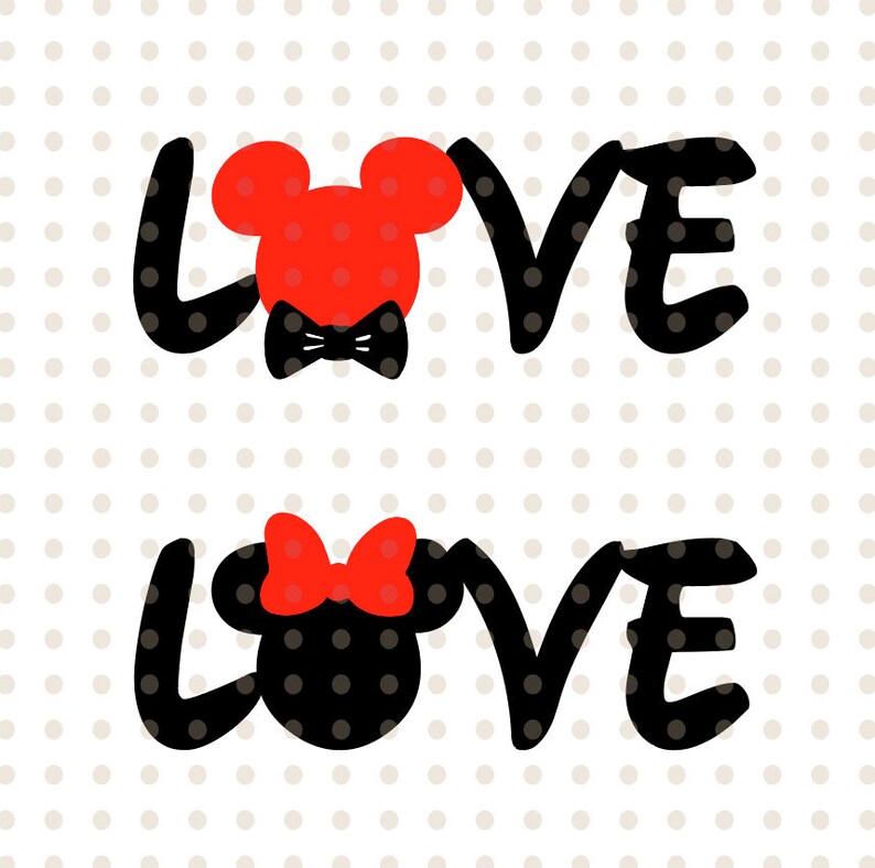 Download Love Wording Svg Disney Love Svg Mickey Minnie Designs Cut File T Shirt Clip Art Cricut Downloads Silhouette Dxf Png Eps Pdf Jpg Iron On Svg Clip Art Art Collectibles Shantived Com