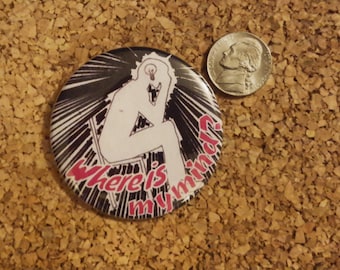 Wo ist mein Geist? Handgezeichnete Kunst Pin - 5,6 cm Von Fight Club inspirierte Buttons