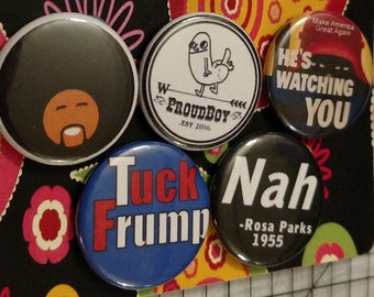 Antirassistische Antifaschistische 5er-Pack Progessive Pins - Rosa Parks bis Colin Kaepernick 1,25in Buttons
