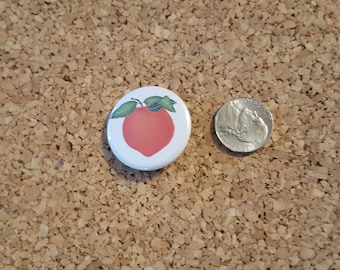 Peach Emoji - 1.25in pinback button