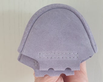 Lilac suede  toe guards for roller skates