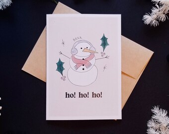 Schneemann - Feiertagsgrußkarte Illustration