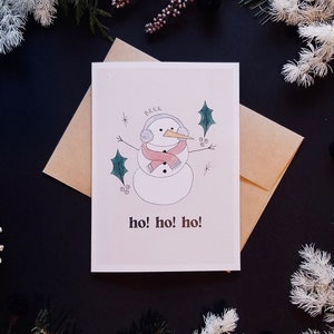 Snowman - holiday greeting card illustration