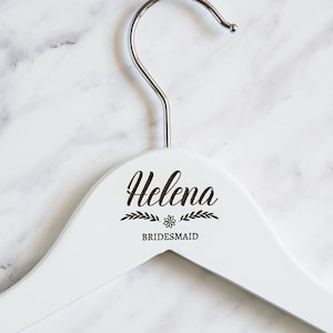Engraved Bridesmaid Hanger: Personalized Wedding Dress Hanger