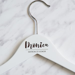 Engraved Bridesmaid Hanger: Personalized Wedding Dress Hanger