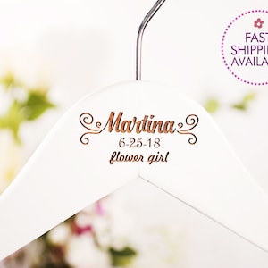 Engraved Bridesmaid Hanger: Personalized Wedding Dress Hanger