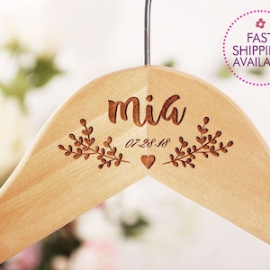 Engraved Bridesmaid Hanger: Personalized Wedding Dress Hanger