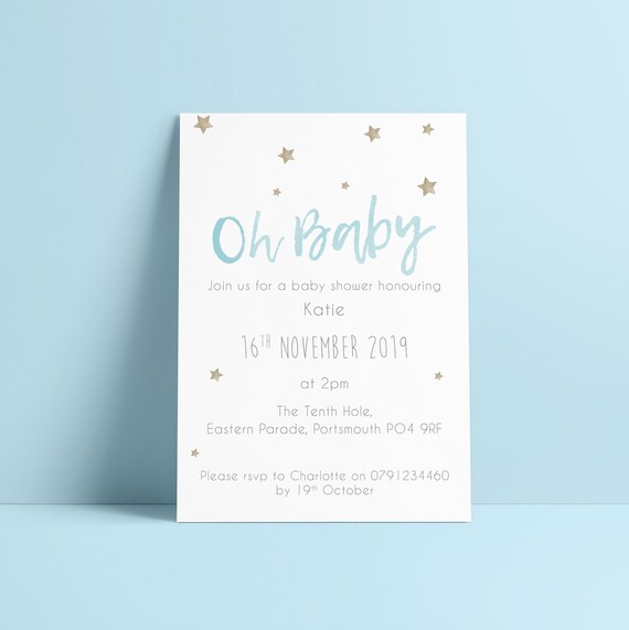 personalised baby shower invitation cards