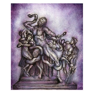 Laokoon - Stampa digitale Premium Satin Photo Paper 300 gm firmata dall'artista - Vaticano,statua,Antica Grecia