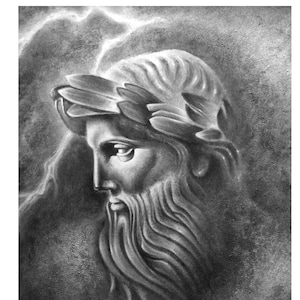 Zeus - Stampa digitale, carta fotografica in raso Premium 300 gm - Antica Grecia