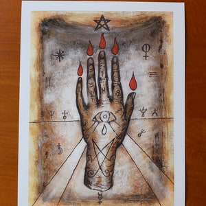 Hand of Glory - Digital print Premium Satin Photo Paper 300 gm signed by the artist-Occult,gothic,magic,witchcraft